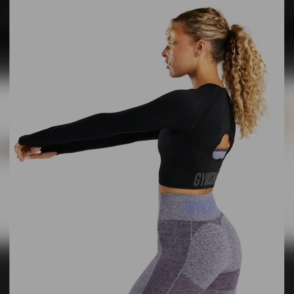 Gymshark Flex Sports Long Sleeve Crop Top - Picture 4 of 12
